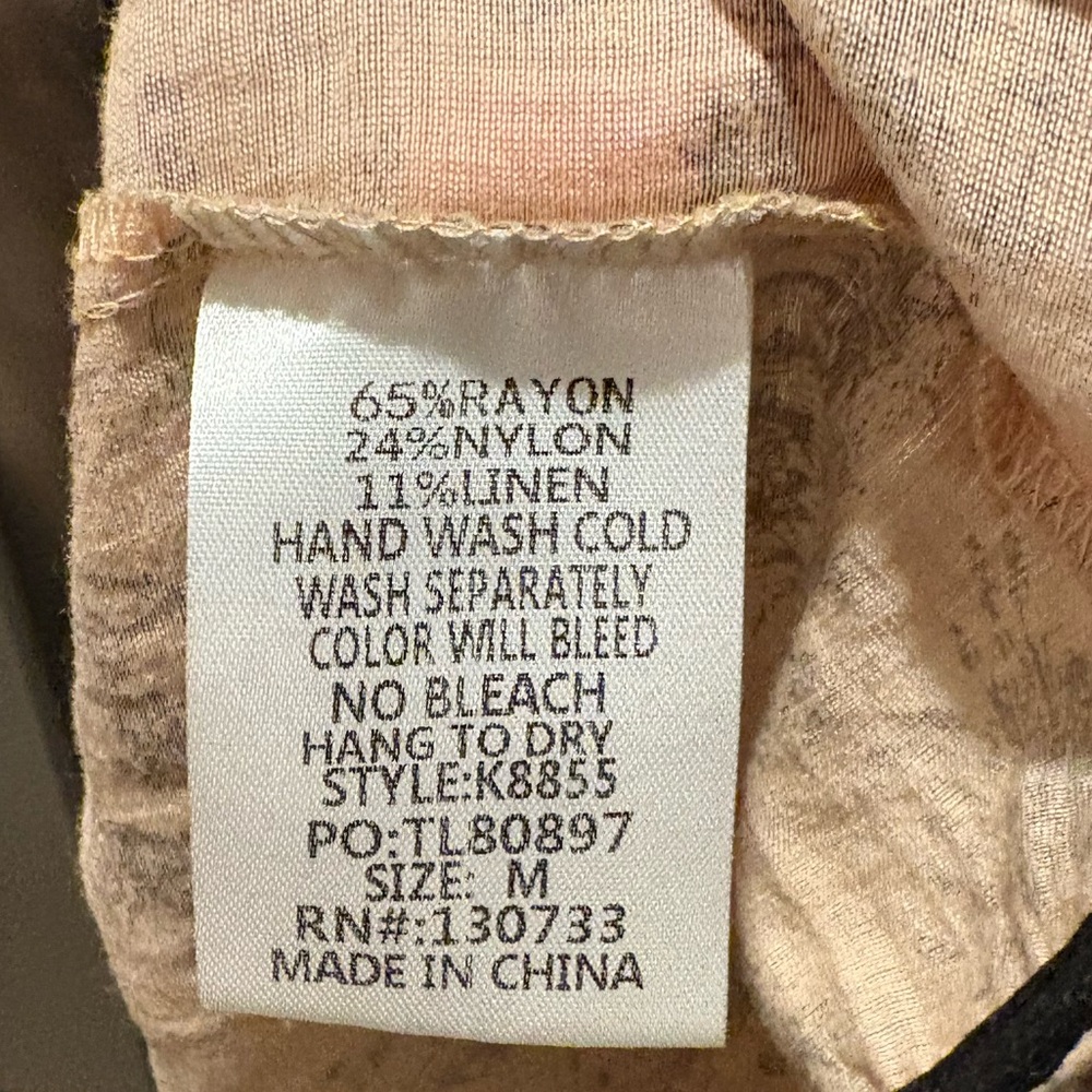 Umgee Ruffled Brown Patterned Blouse - image 6